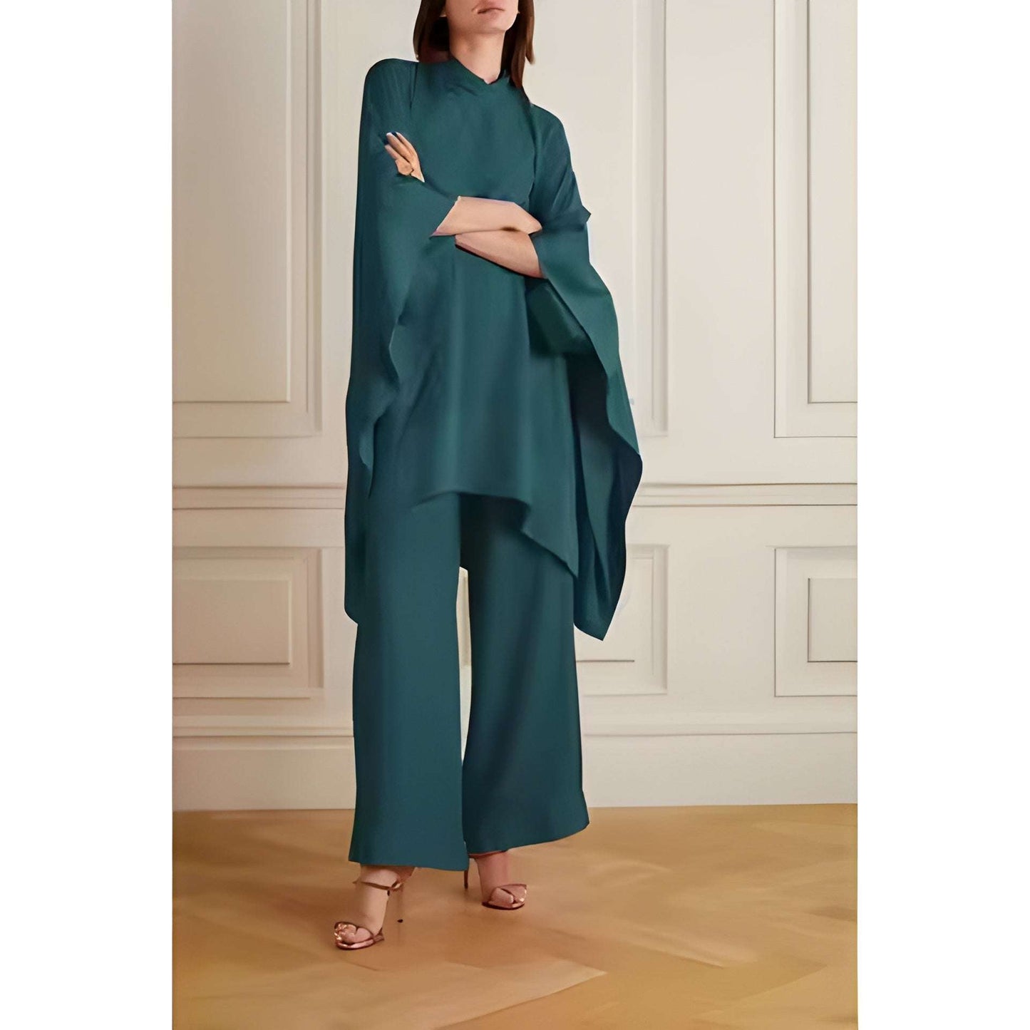 Buy 1 Get 1 Free - Chic Casual Floral Print Coord Two-Piece Set with Pants | Western Style Cotton Summer Suit 76389 (40% Off Super Summer Sale!