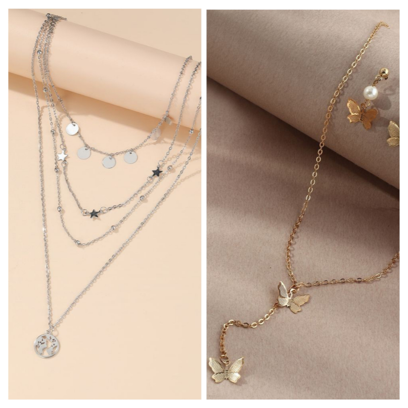Stylish Layered Necklace Set β Buy 1 Get 1 Free | Stock Clearance Offer Deal87658
