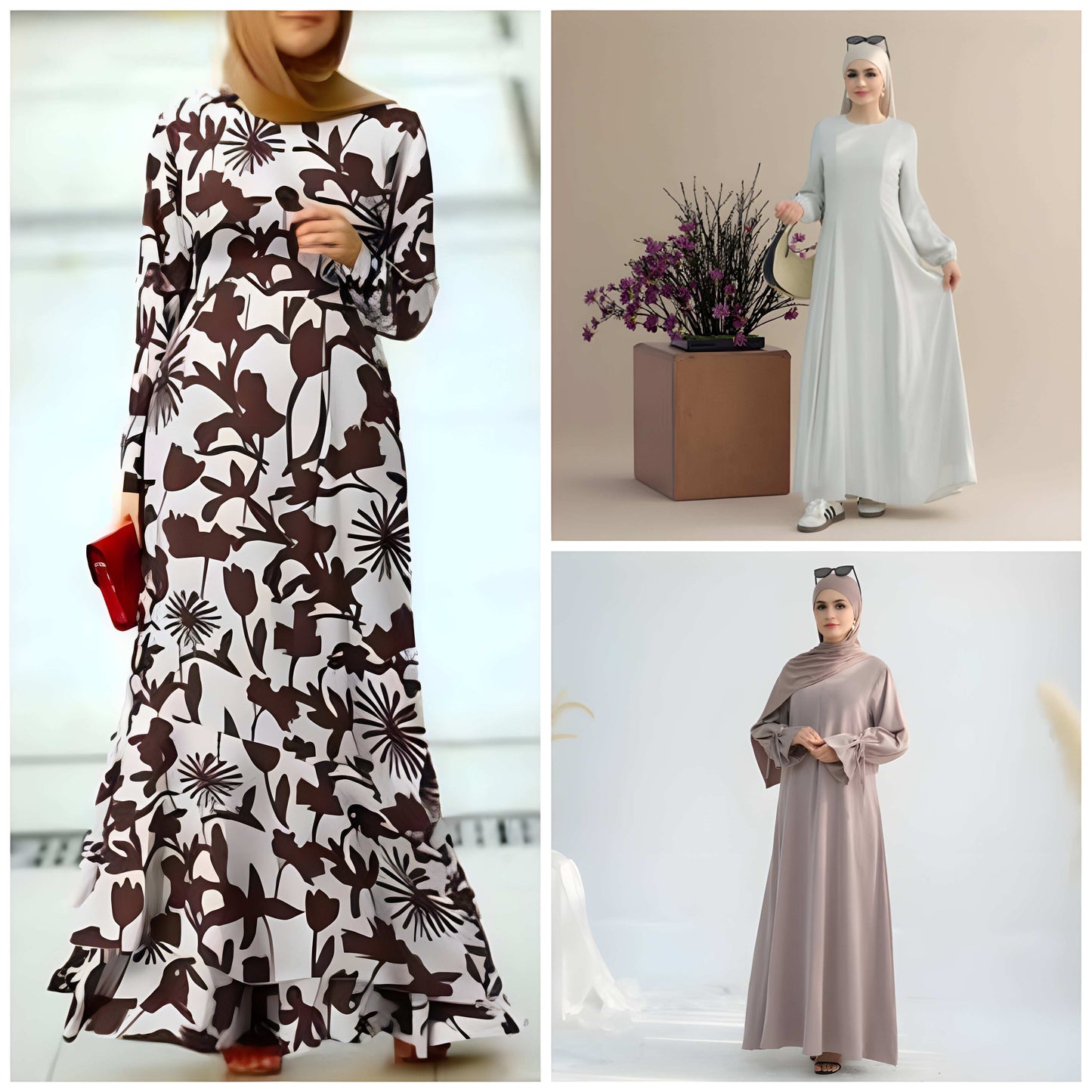 Pack of 3 Stylish Abaya l Premium Quality l All Sizes Available #1088
