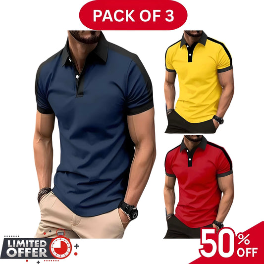 Pack of 3 | 50% OFF Men's Stylish Polo T-Shirts | Article#1048
