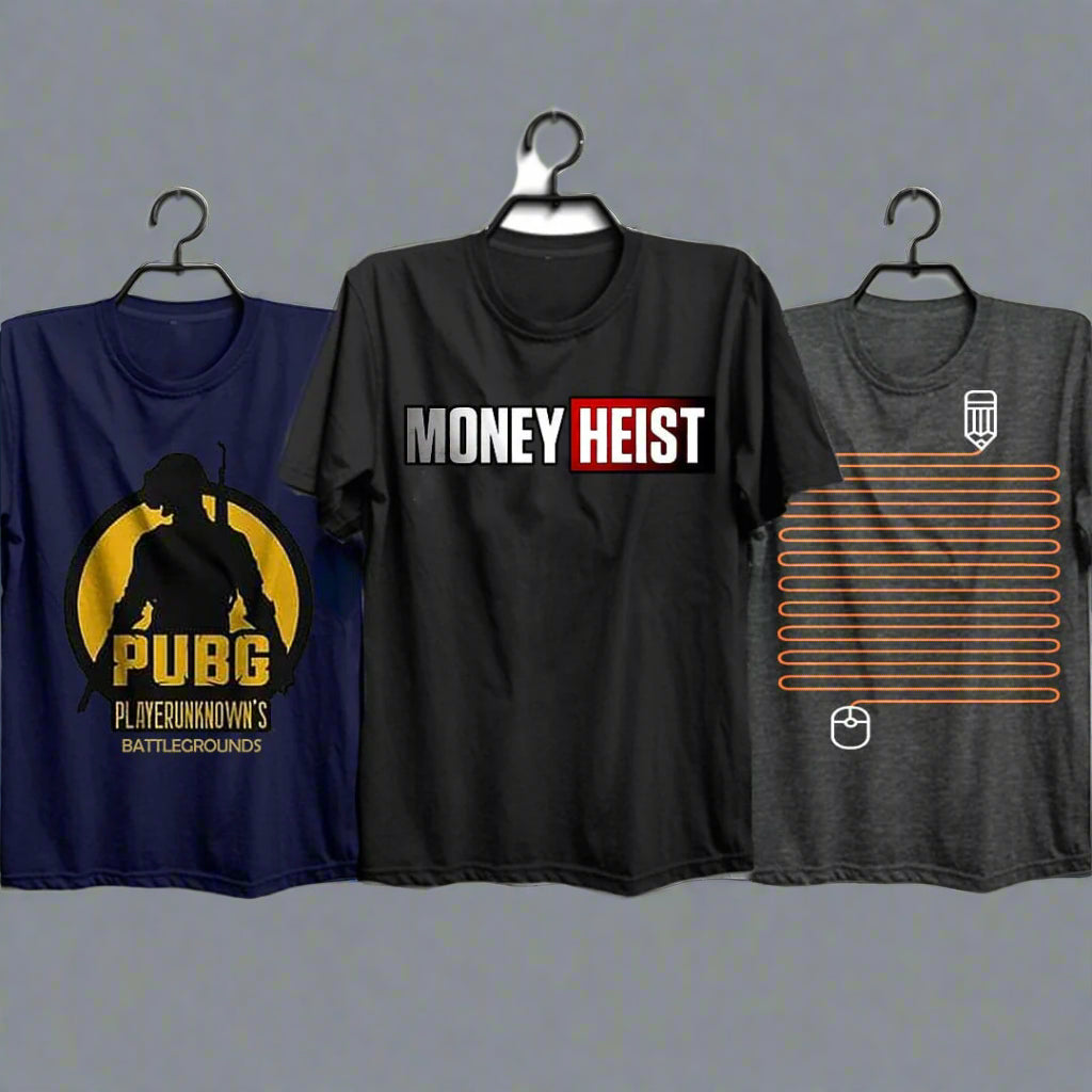 Pack of 3 Printed T-Shirt