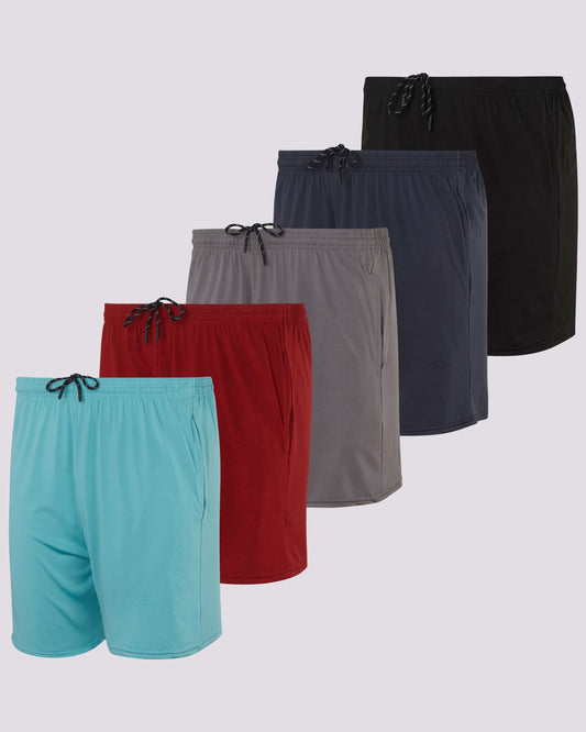 5 Pack: Men's Running Workout Shorts (Available in Big & Tall) D8T683