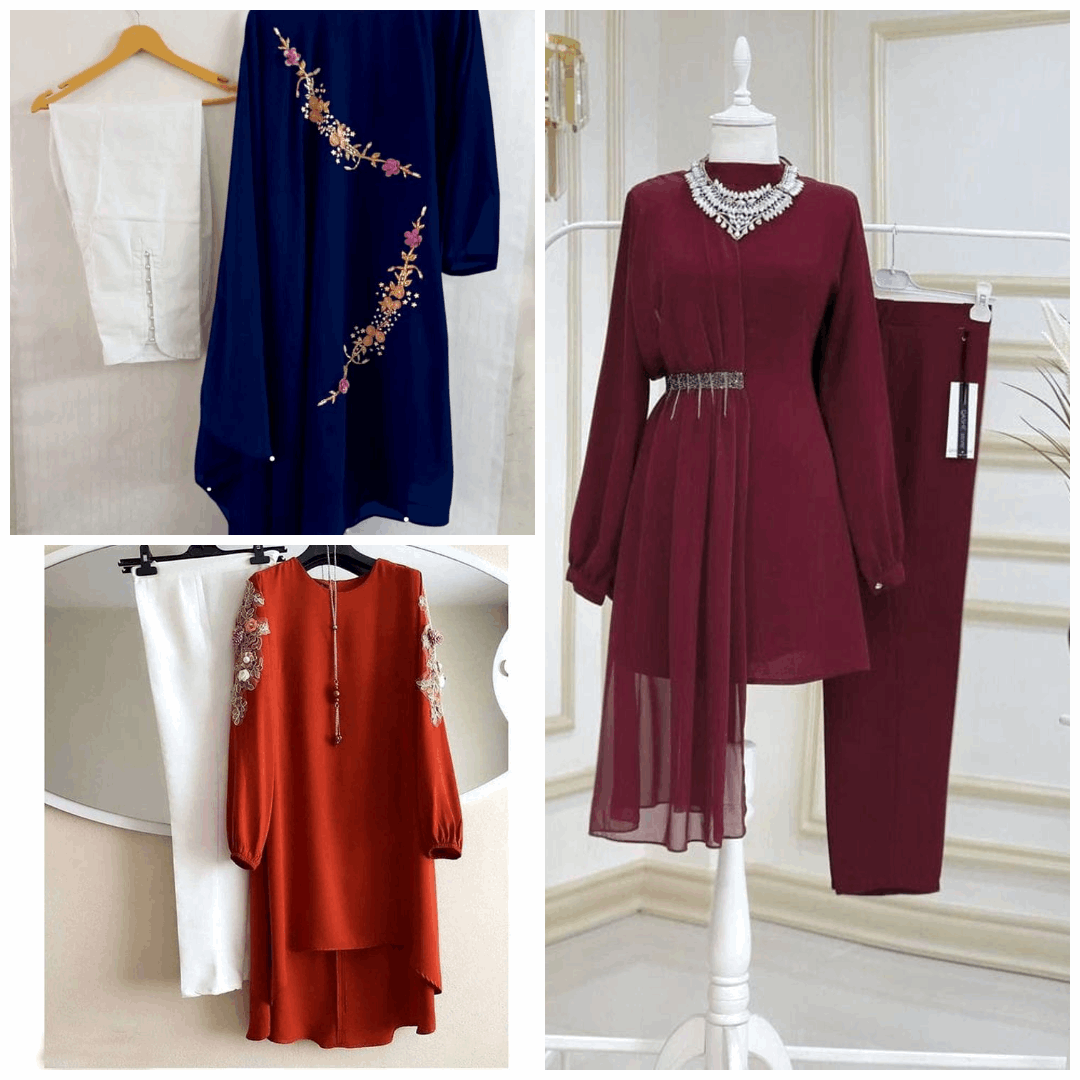 Pack of 3 Women's Casual Summer Suit Set Stylish,  Premium Stitched Kurti & Trousers l 40% OFF l 7634955