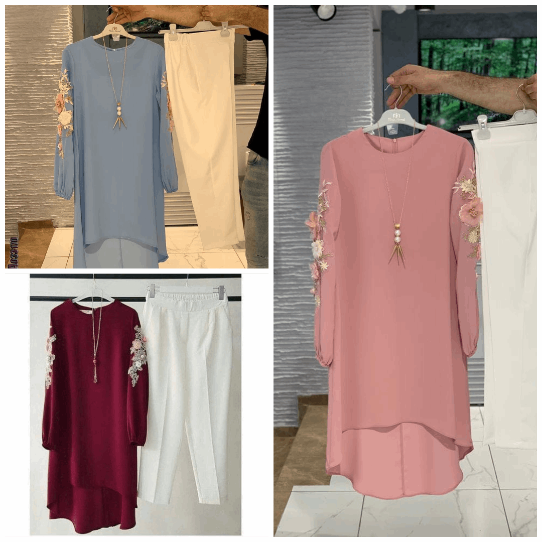 Pack of 3 Women's Casual Summer Suit Set Stylish,  Premium Stitched Kurti & Trousers l 40% OFF l 7634964