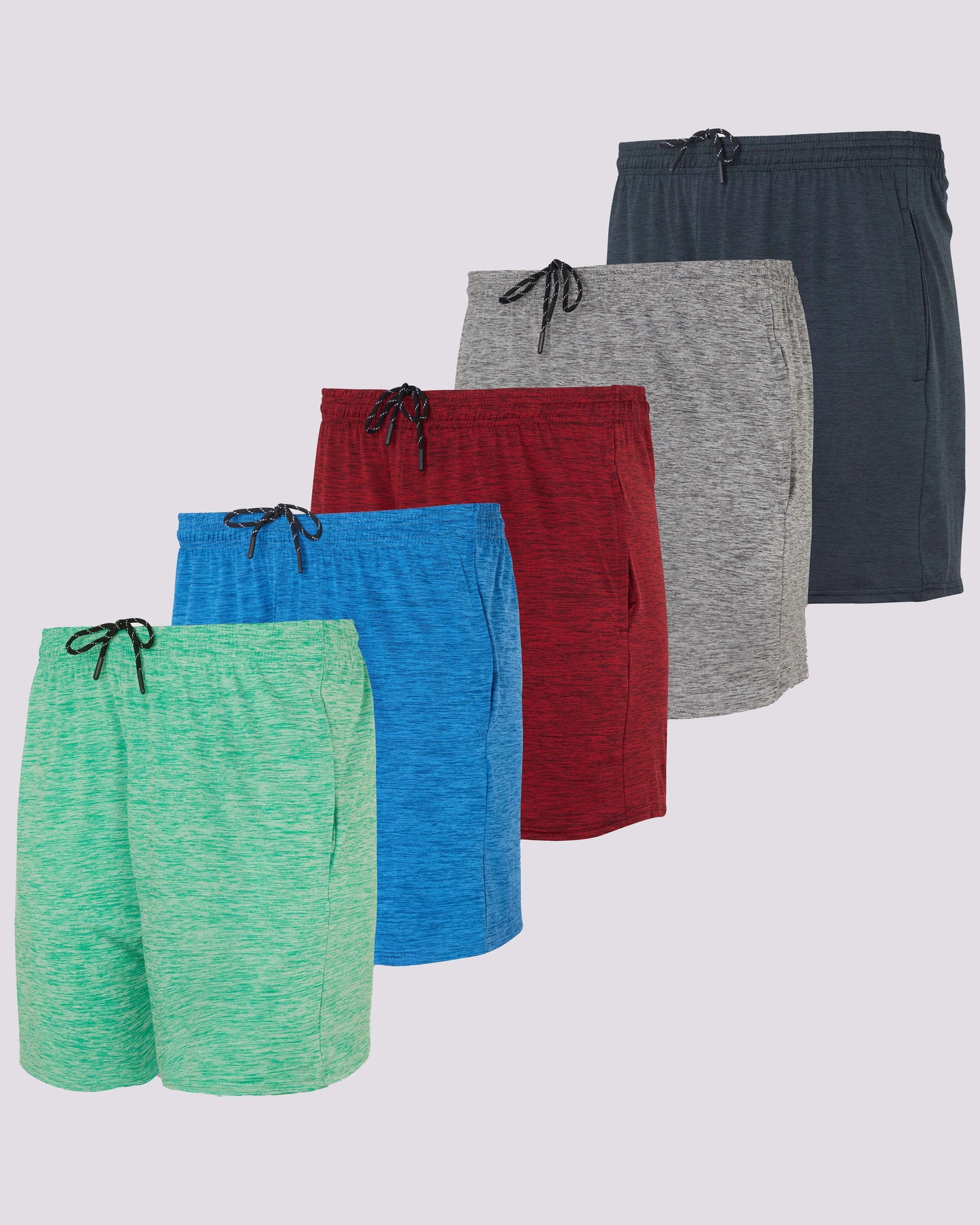 5 Pack: Men's Running Workout Shorts (Available in Big & Tall) D8T685
