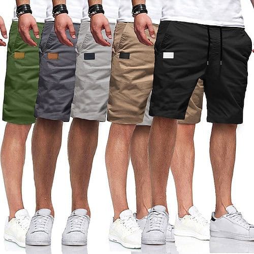 Pack of 5 Cotton Shorts for Men – Breathable Summer Wear with Elastic Waist & Drawstring | Multi-Color | 7623