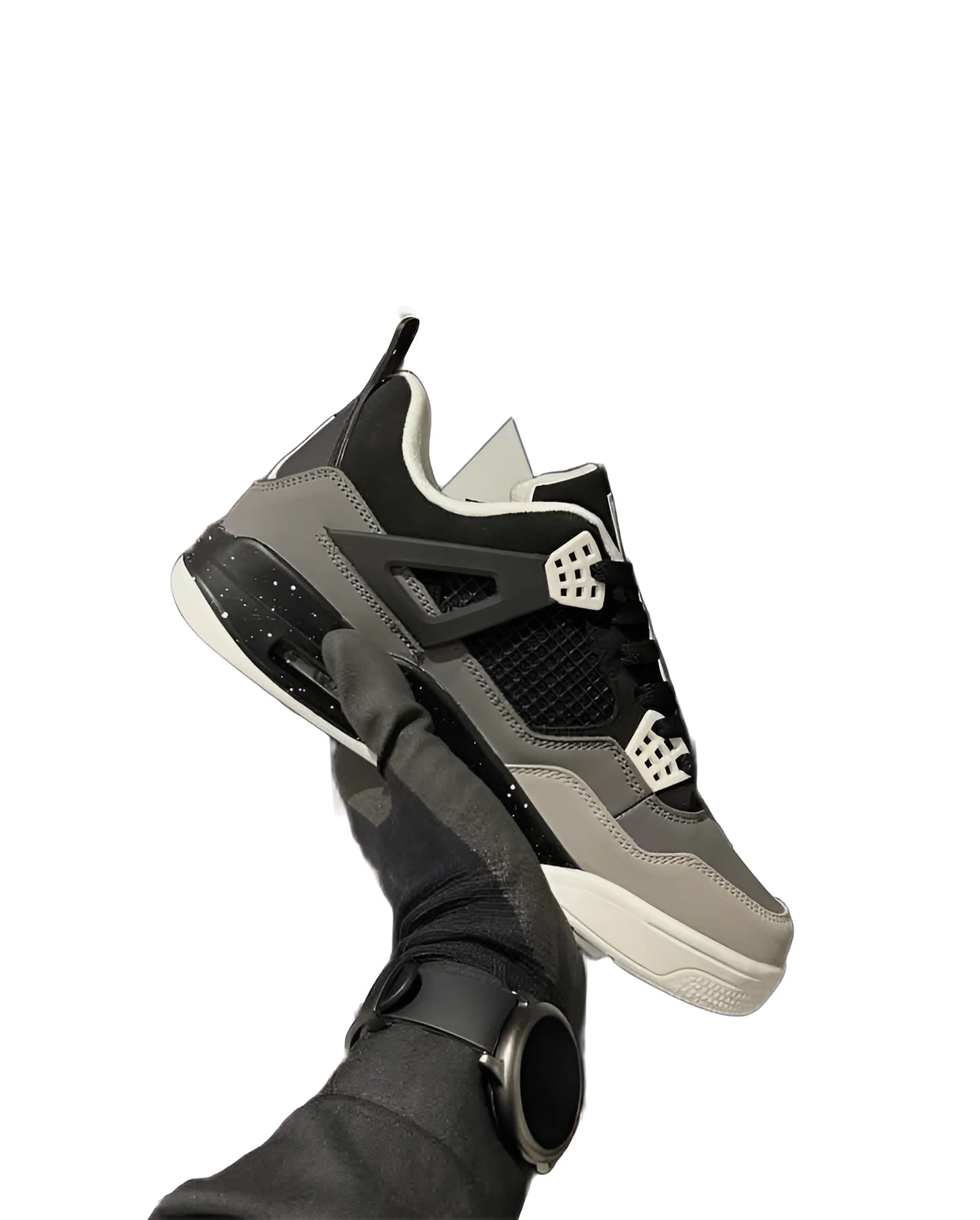 AIR JORDAN 4 - Retro - Black with Grey