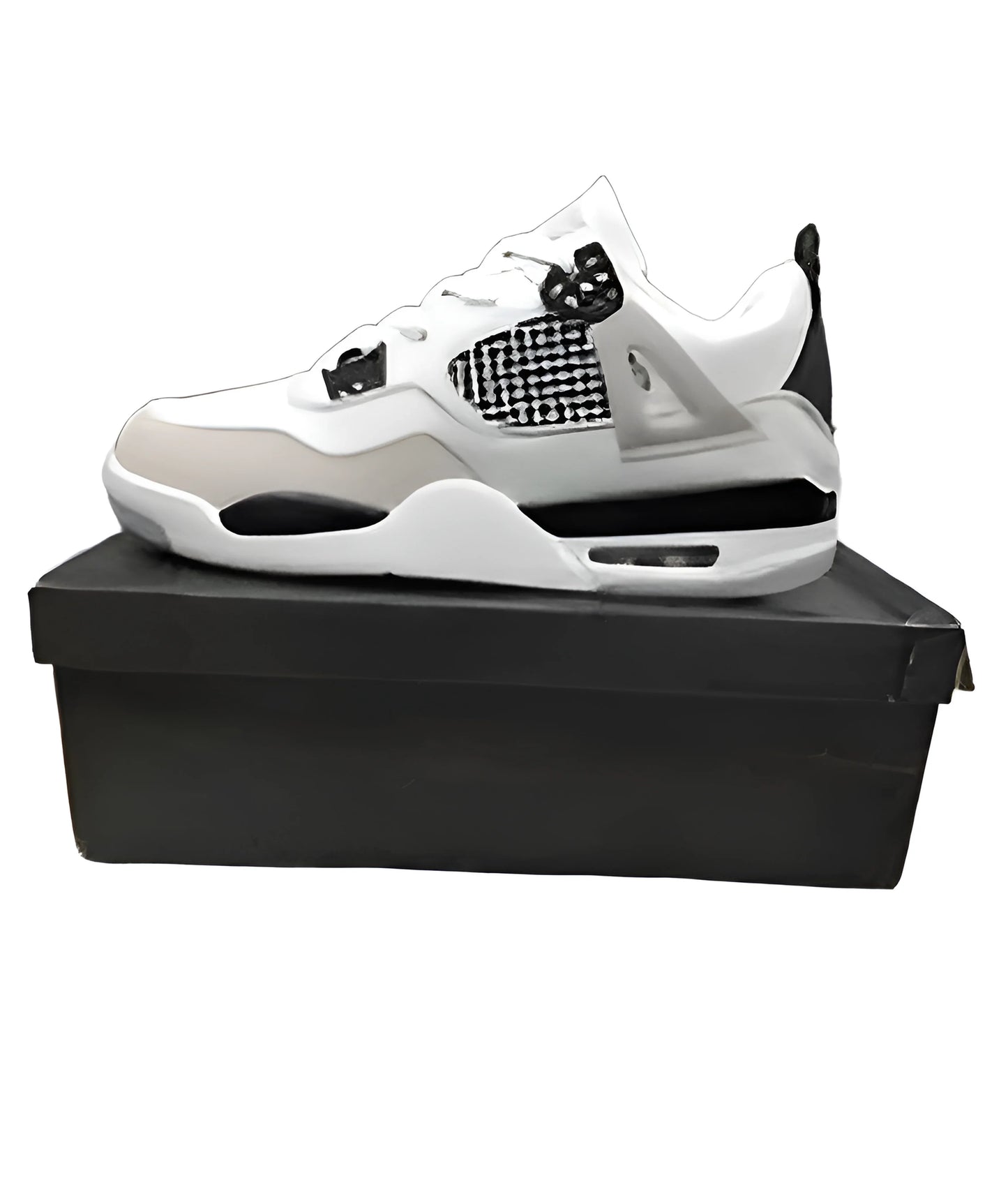 AIR JORDAN 4 - Retro - White with Black
