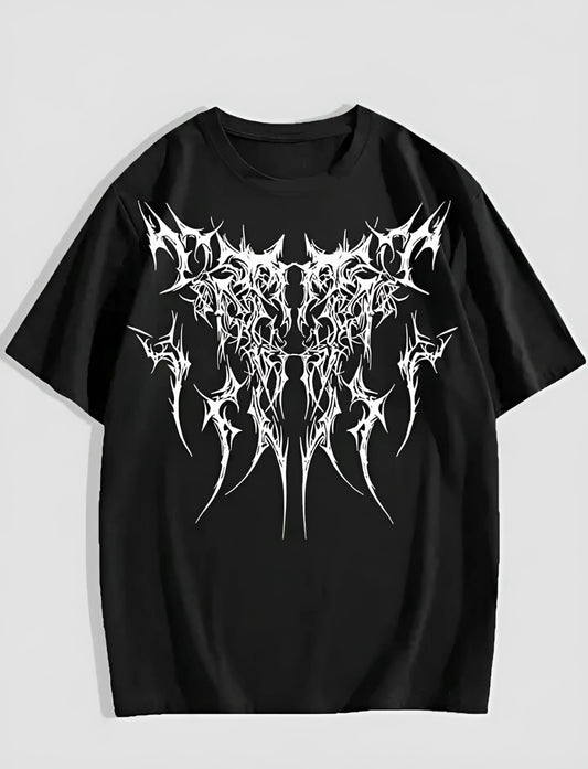 Men's Abstract Design Printed Drop Shoulder