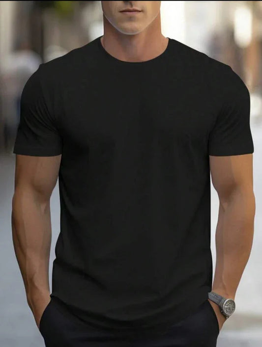 Men's Basic Solid Color T-Shirts.