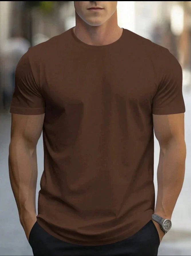 Men's Basic Solid Color T-Shirts.