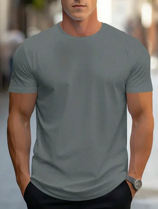 Men's Basic Solid Color T-Shirts.