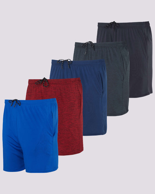 5 Pack: Men's Running Workout Shorts (Available in Big & Tall) D8T686