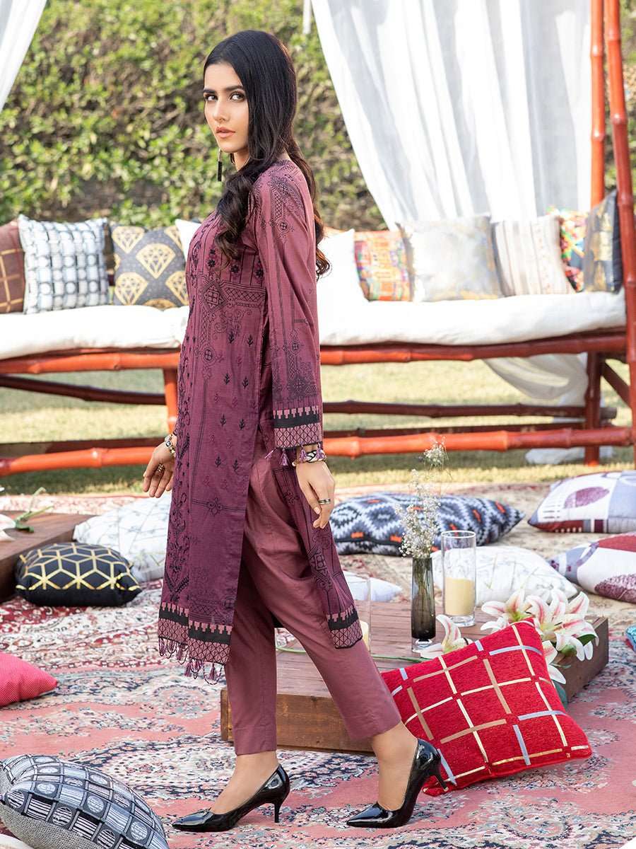 1 & Get 1 Free - Unstitched 2PC Printed Embroidered Lawn - Z'ure