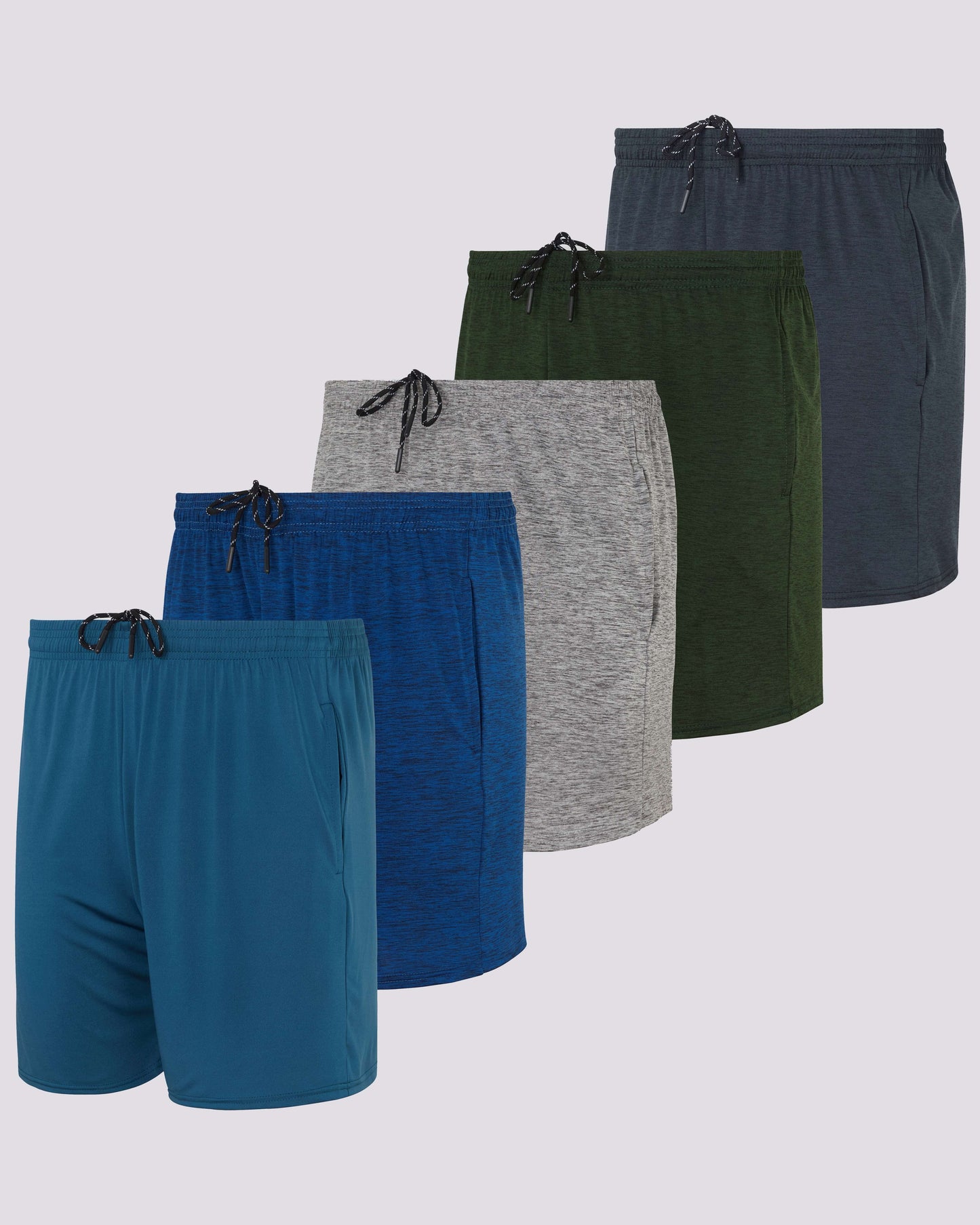 5 Pack: Men's Running Workout Shorts (Available in Big & Tall) D8T687