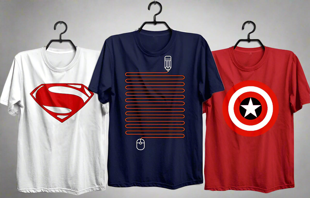 Pack of 3 Printed T-Shirt