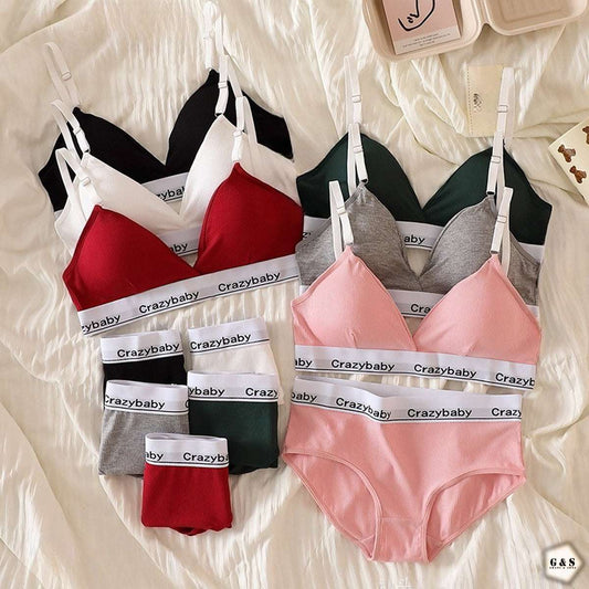 Pack Of 2 Bralette With Full Coverage Panties
