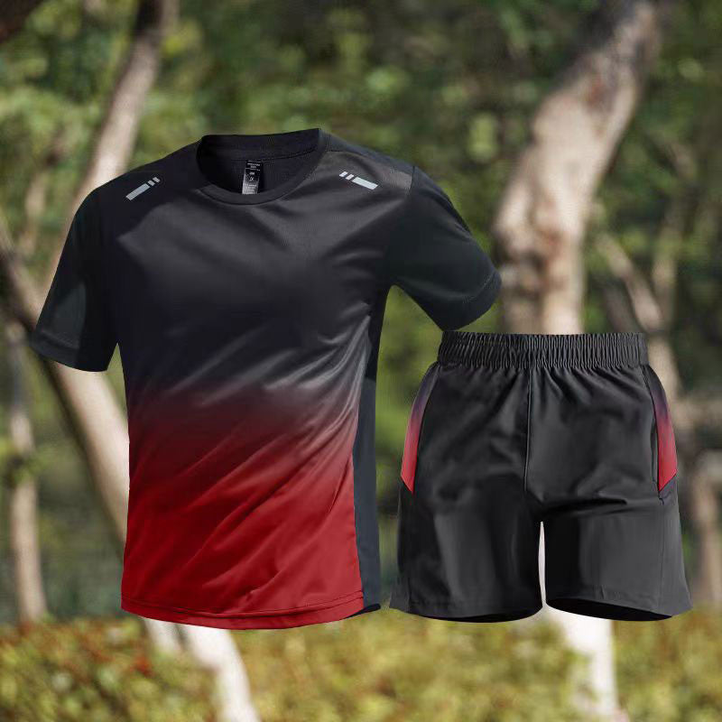 Buy 1 Get 1 Free Men's Summer Set Casual Sports Suit Tracksuit - Short Sleeves T-Shirt  892