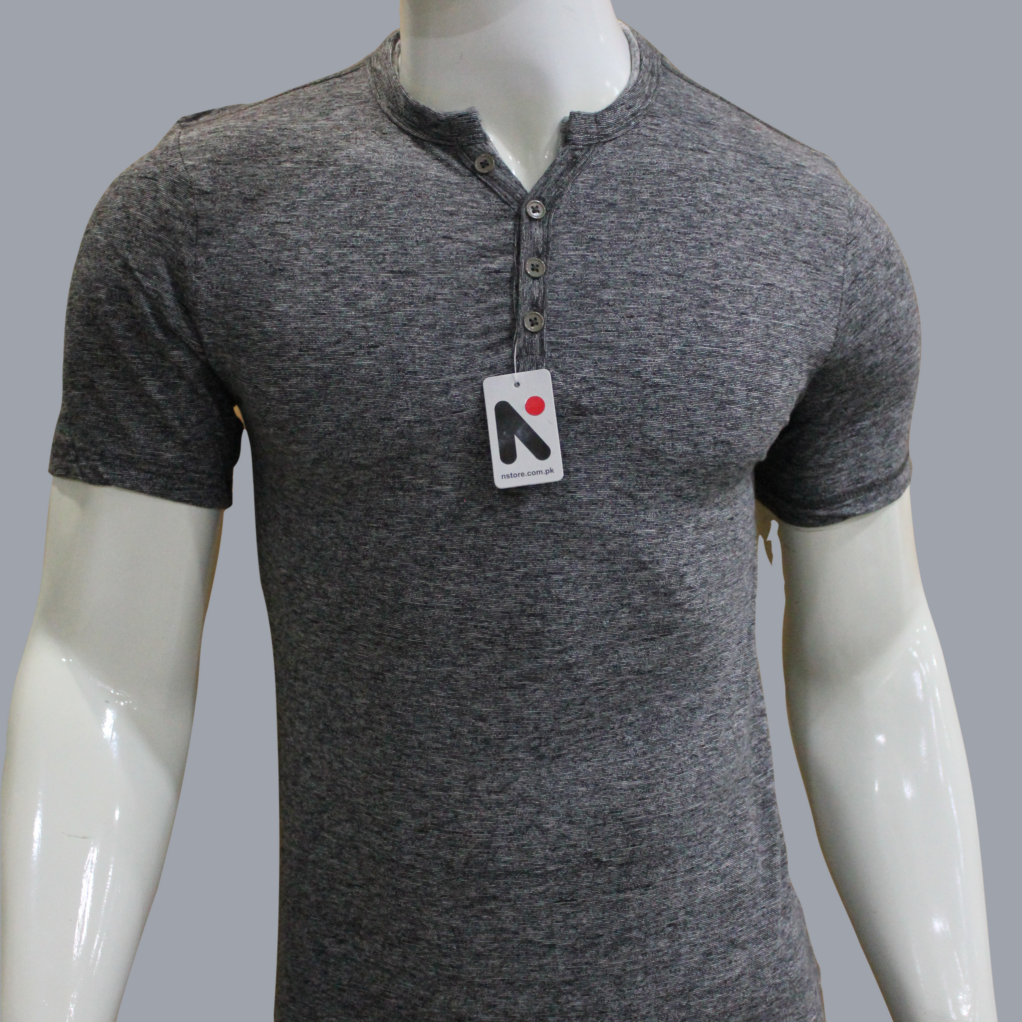 Men's Summer Charcoal Henley T-Shirts