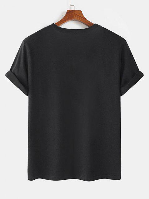 Mens Summer Shorts + T-Shirt Set - SS37 - Black Black