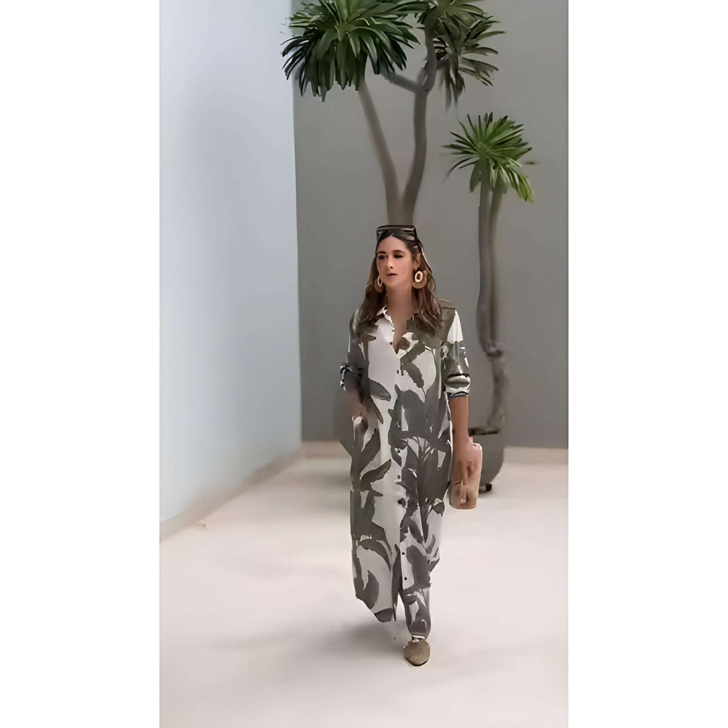 Buy 1 Get 1 Free - Chic Casual Floral Print Coord Two-Piece Set with Pants | Western Style Cotton Summer Suit 76391 (40% Off Super Summer Sale!