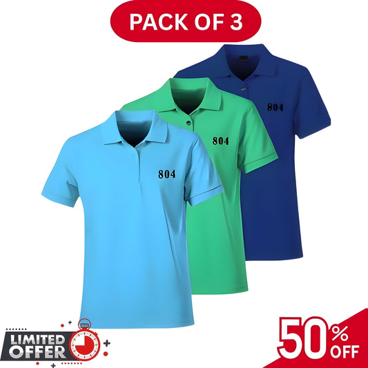 Pack of 3 | 50% OFF Men's Stylish Polo T-Shirts | Article#1049
