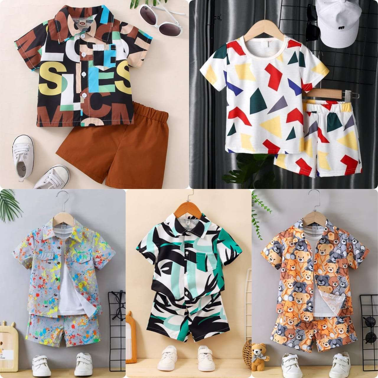 Premium Summer Baby Boy Suits (Pack of 5) Kids Collection - All Sizes Available Article#76287