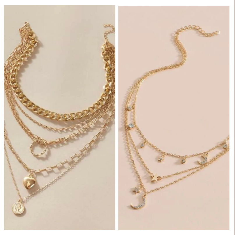Stylish Layered Necklace Set – Buy 1 Get 1 Free | Stock Clearance Offer Deal87662