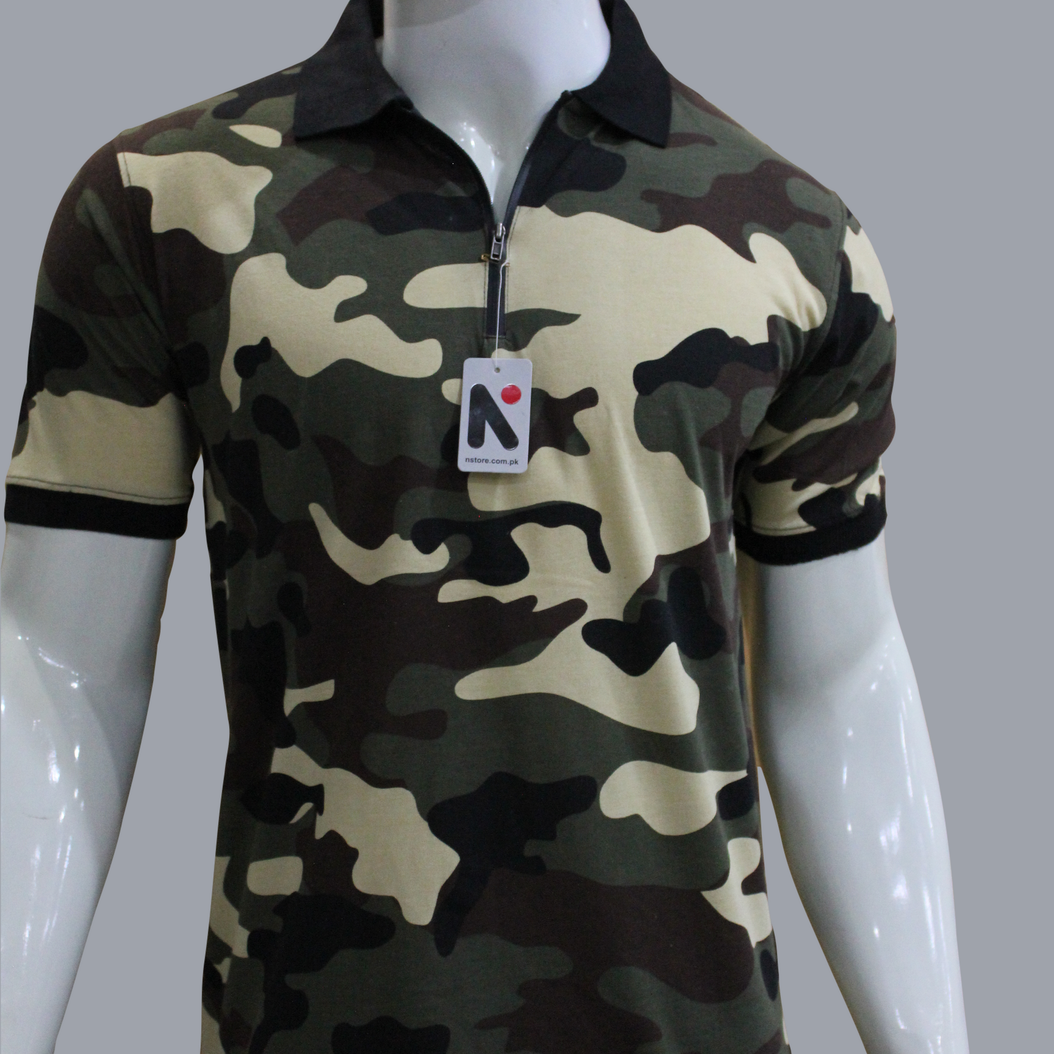 Mens Ziper Summer Polo Shirt