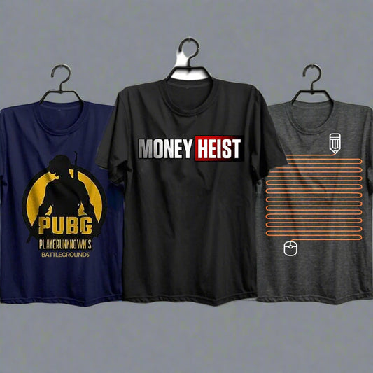 Pack of 3 Printed T-Shirt