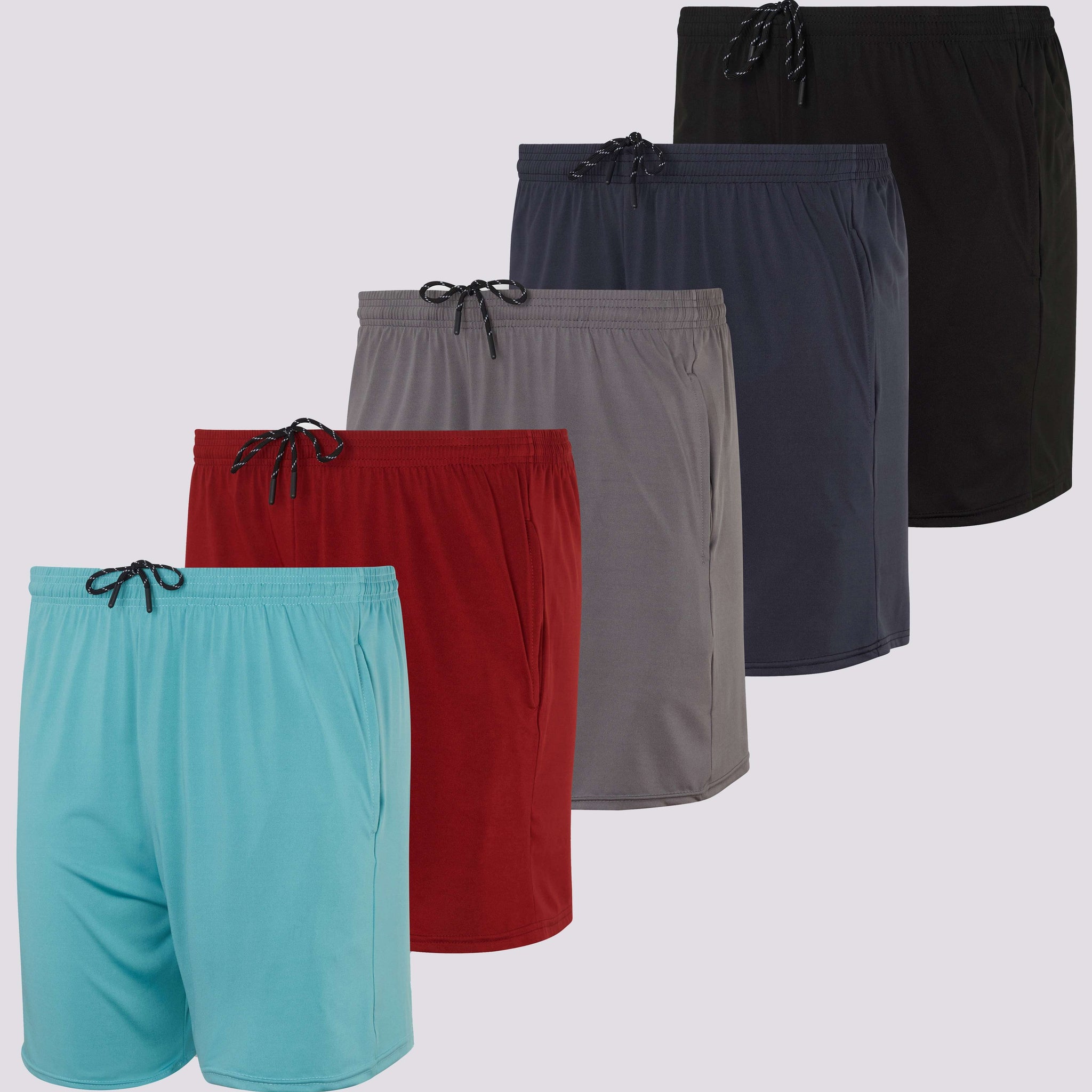 5 Pack: Men's Running Workout Shorts (Available in Big & Tall) D8T683