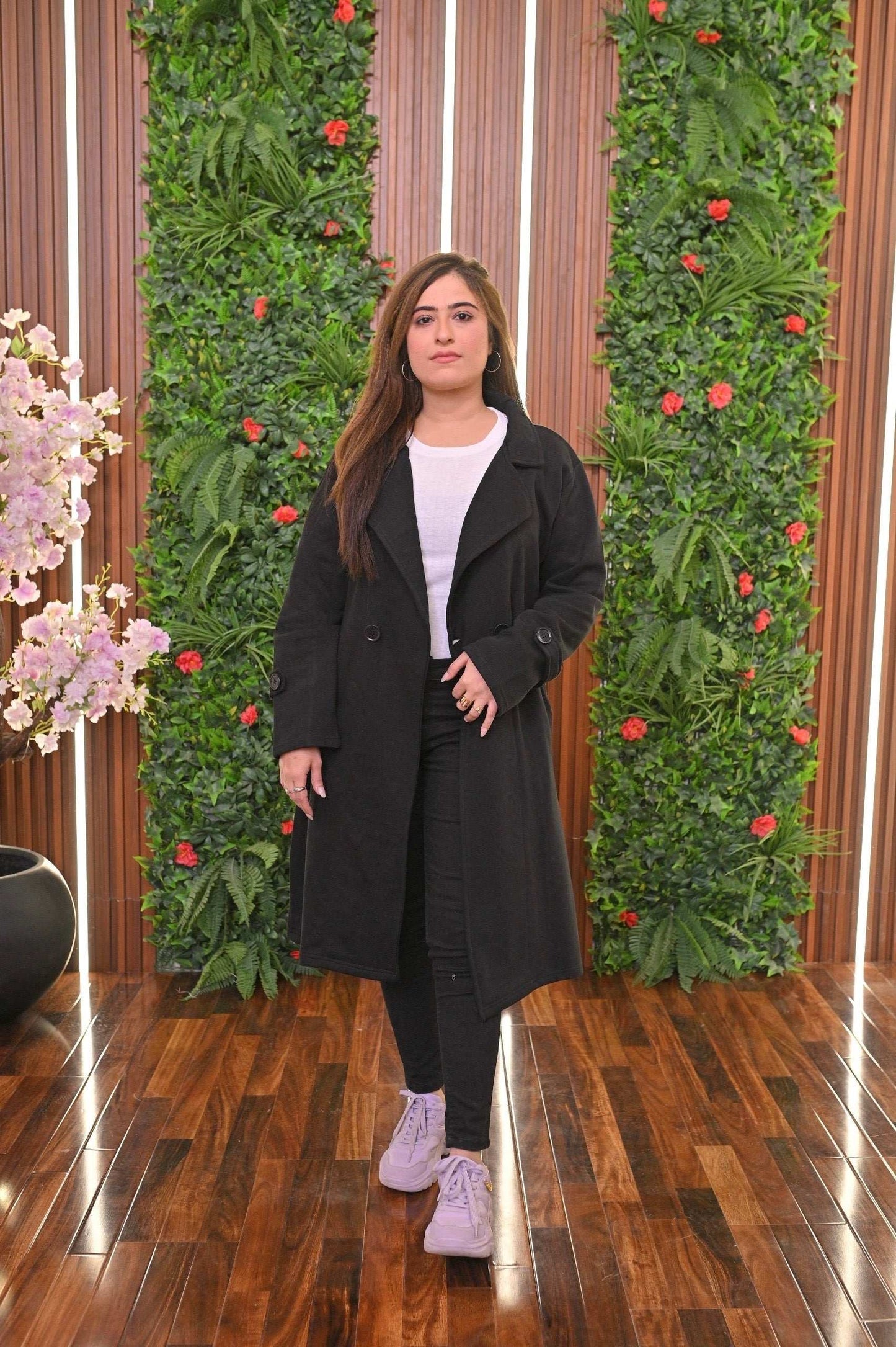 Long Fleece Coat For Women's 23