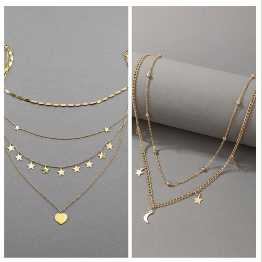 Stylish Layered Necklace Set – Buy 1 Get 1 Free | Stock Clearance Offer Deal87665