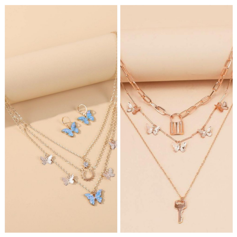 Stylish Layered Necklace Set – Buy 1 Get 1 Free | Stock Clearance Offer Deal87666