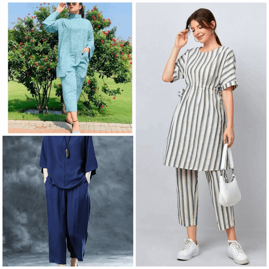 Pack of 3 Women's Casual Summer Suit Set Stylish,  Premium Stitched Kurti & Trousers l 40% OFF l 7634959
