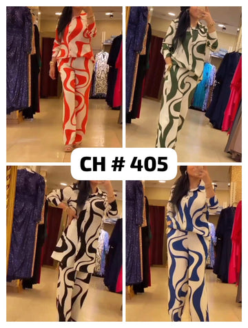Fashion Print Elegant Women's Set Elastic Waist Straight 2 Piece Pajamas Set Casual Home Suit