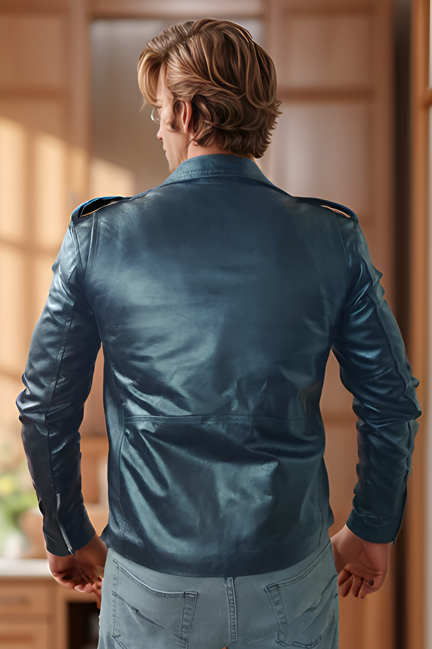 Men's Brando Style Biker Leather Jacket