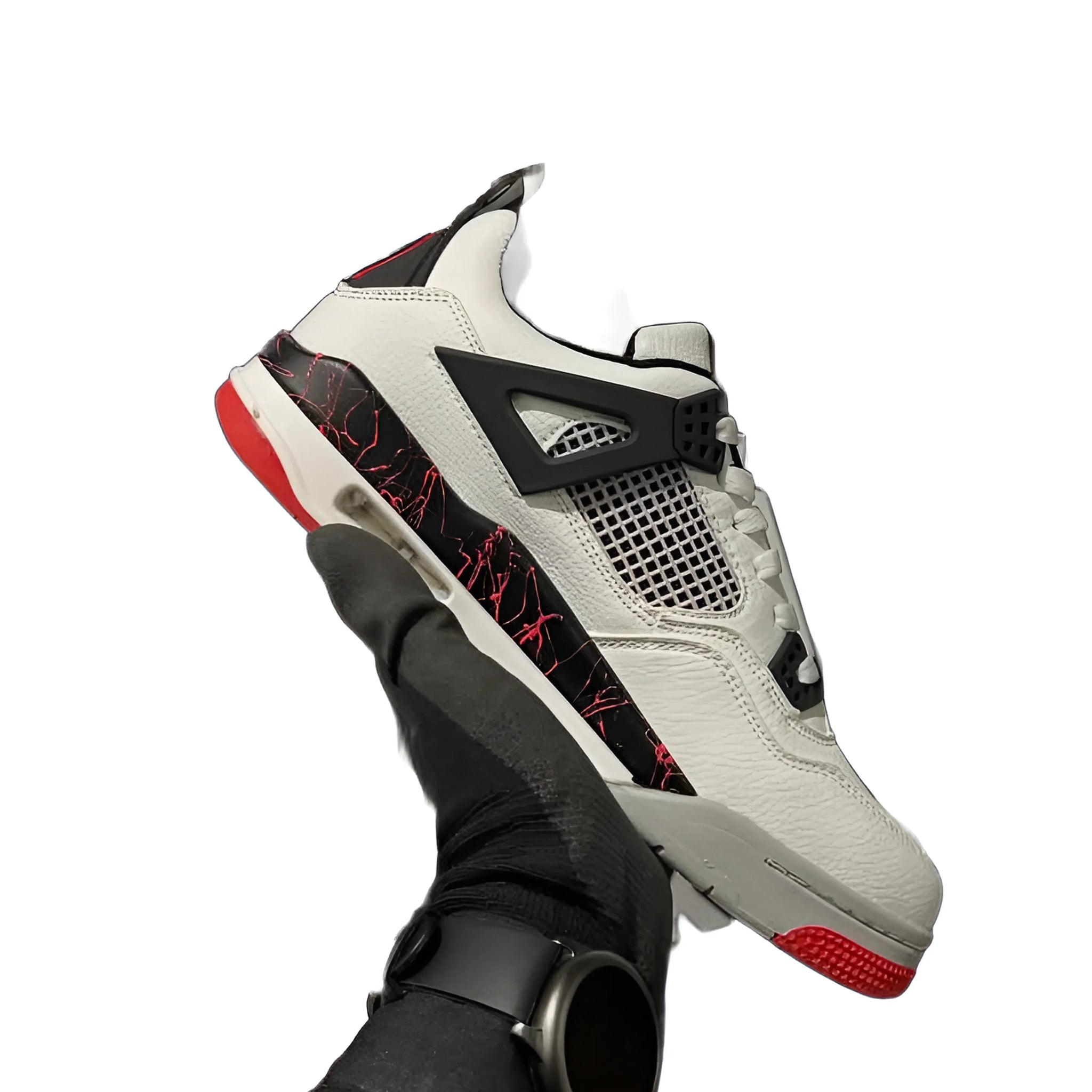 AIR JORDAN 4 - Retro - White with Red