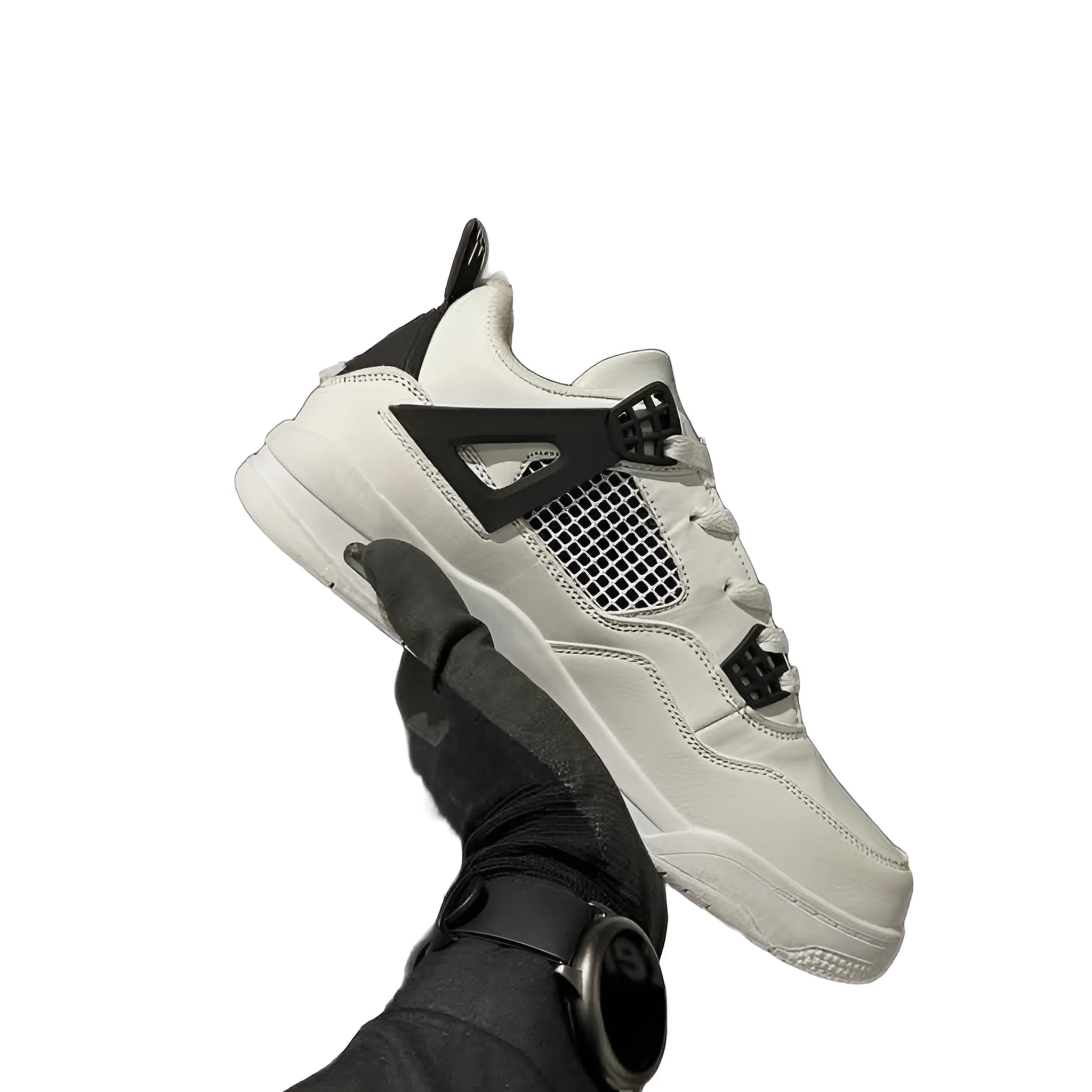 AIR JORDAN 4 - Retro - White with Black