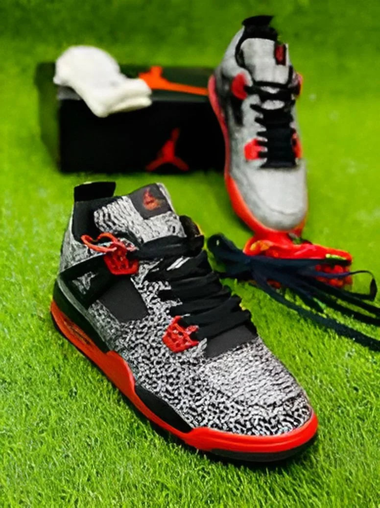 AIR JORDAN 4 - Retro - Black and Red Channel