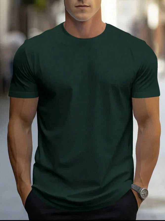 Men's Basic Solid Color T-Shirts.