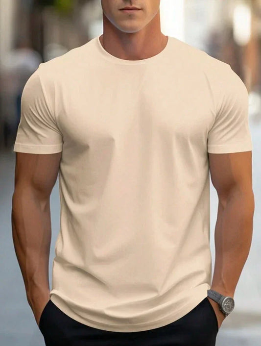Men's Basic Solid Color T-Shirts.