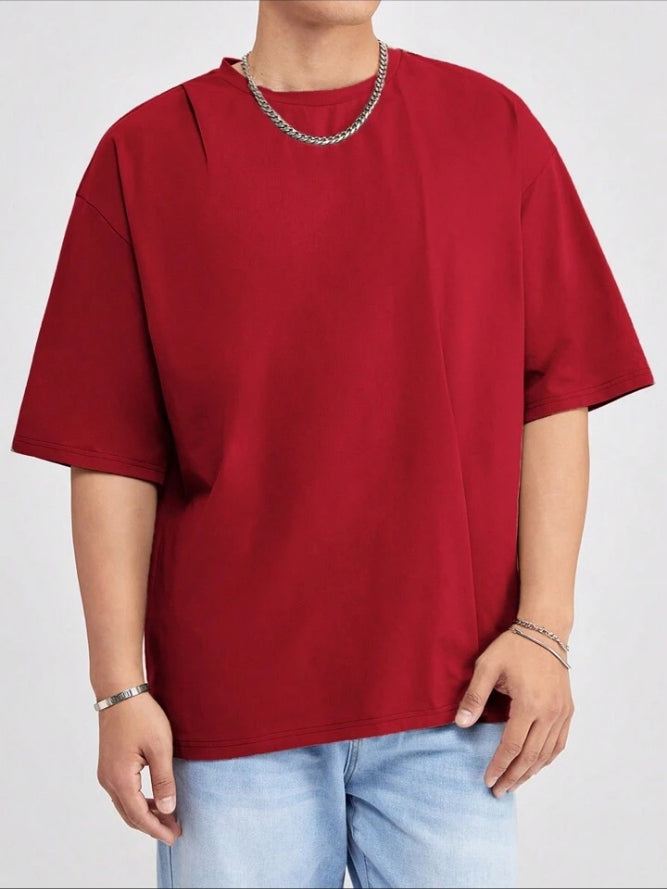 Men's Hypemode Loose Fit Solid Color Drop Shoulder.