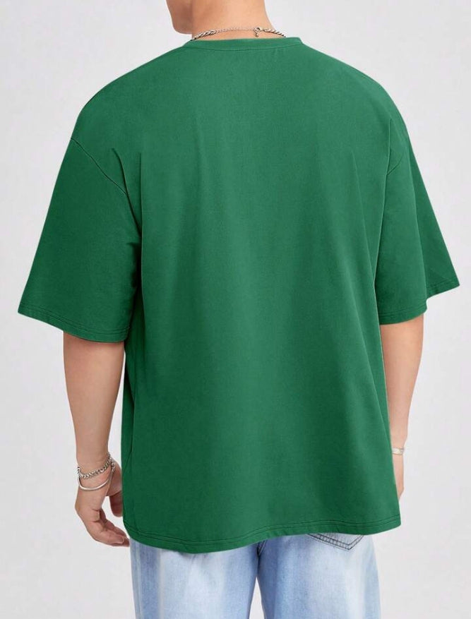 Men's Hypemode Loose Fit Solid Color Drop Shoulder.