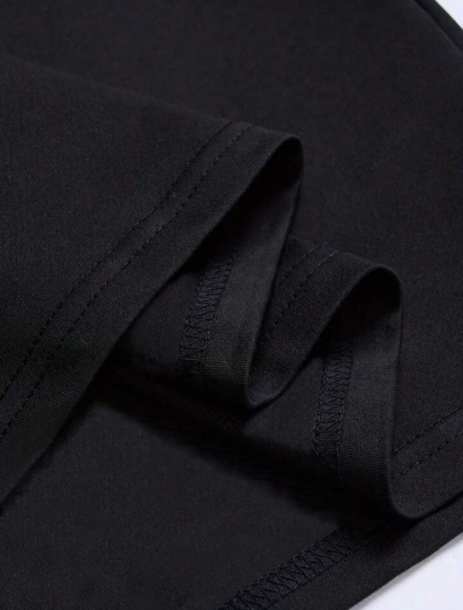 Men's Gold Letter Printed Drop Shoulder