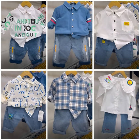 Kids Summer Suit Set (Pack of 6) – Stylish & Breathable Shirts & Shorts for Boys | Sizes 16-32 | 40% OFF – Limited Time