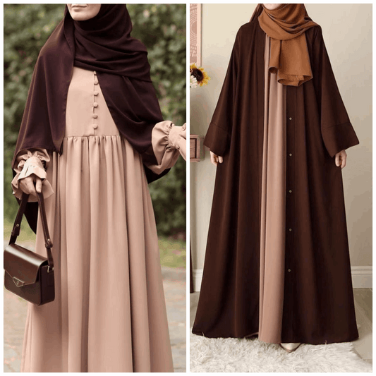 Buy 1 Get 1 FREE Premium Georgette Abaya with Stoles All Sizes Available 126351