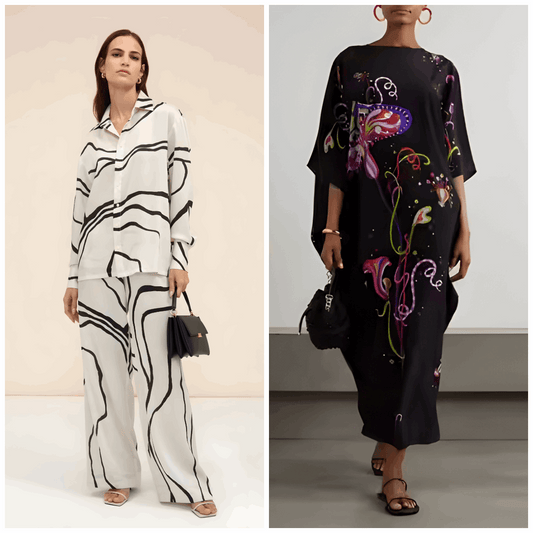 Buy 1 Get 1 Free - Chic Casual Floral Print Coord Two-Piece Set with Pants | Western Style Cotton Summer Suit 76396 (40% Off Super Summer Sale!