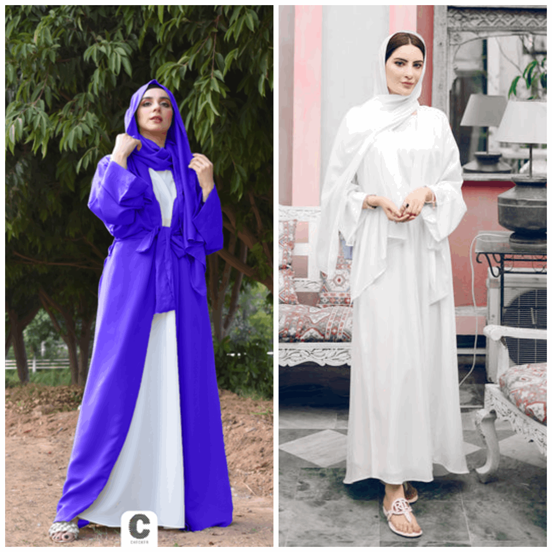 Buy 1 Get 1 FREE Premium Georgette Abaya with Stoles All Sizes Available 659867