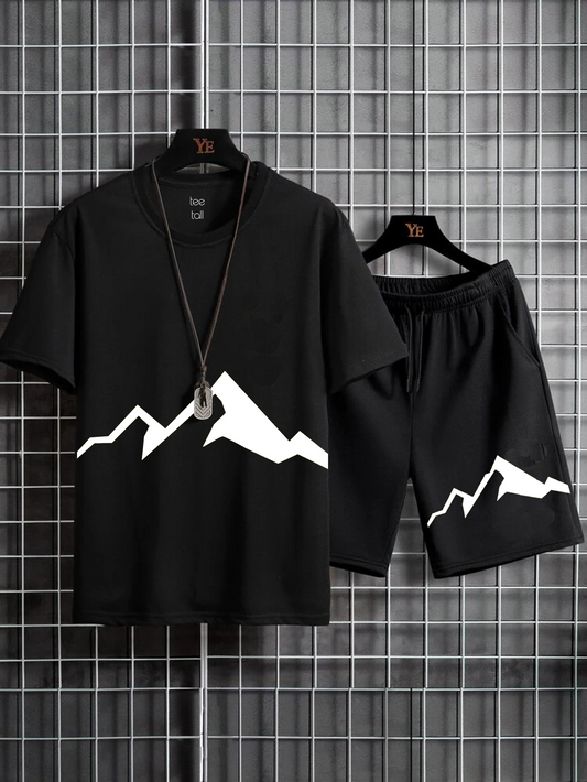 Mens Summer Shorts + T-Shirt Set - SS18 - Black Black